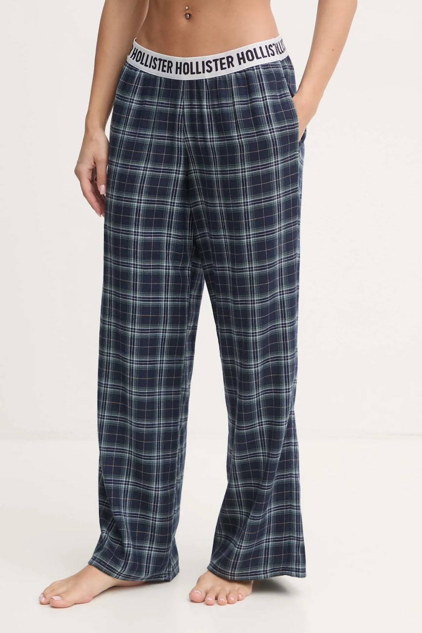 Hollister Co. pantaloni de pijama femei, culoarea bleumarin, KI346-4062 Hollister Co. pantaloni de pijama femei, culoarea bleumarin, KI346-4062