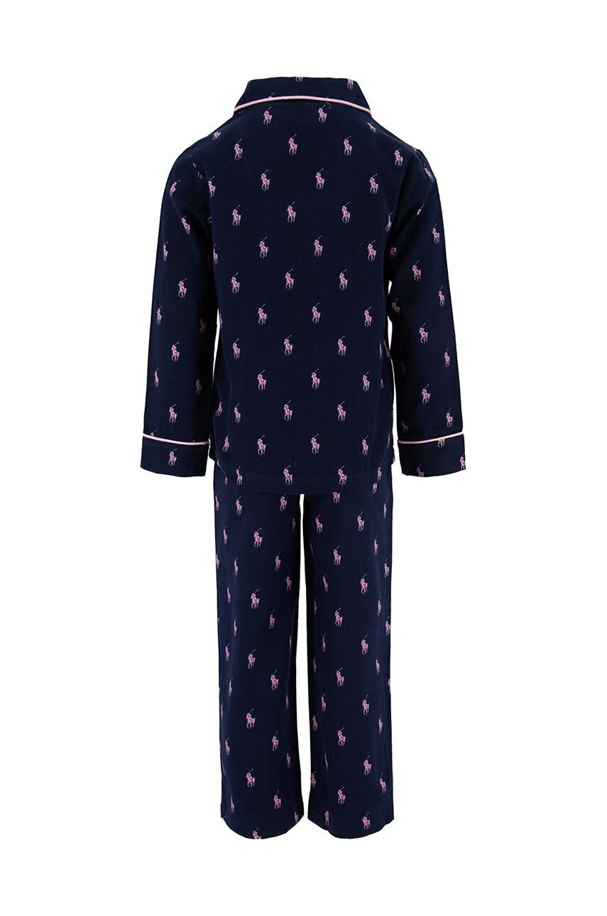 Детская хлопковая пижама Polo Ralph Lauren цвет синий узор 3P0150