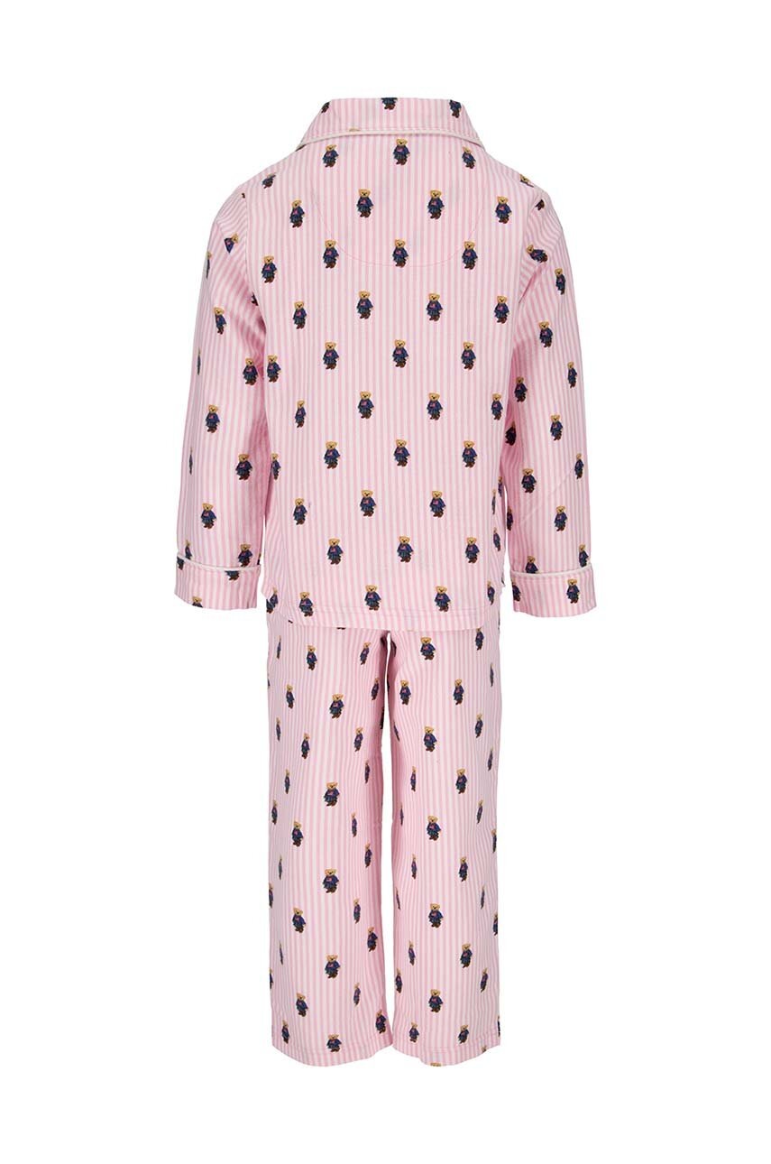 Детская хлопковая пижама Polo Ralph Lauren цвет розовый узор 3P0143 в Виннице Детская хлопковая пижама Polo Ralph Lauren цвет розовый узор 3P0143 в Виннице