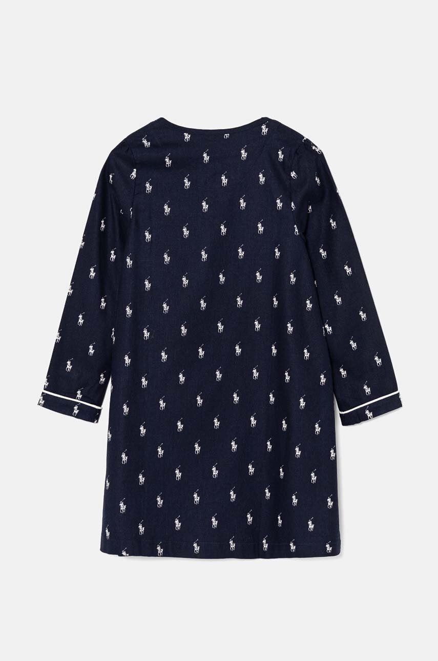 Дитяча бавовняна нічна сорочка Polo Ralph Lauren колір синій візерунок 3P0197
