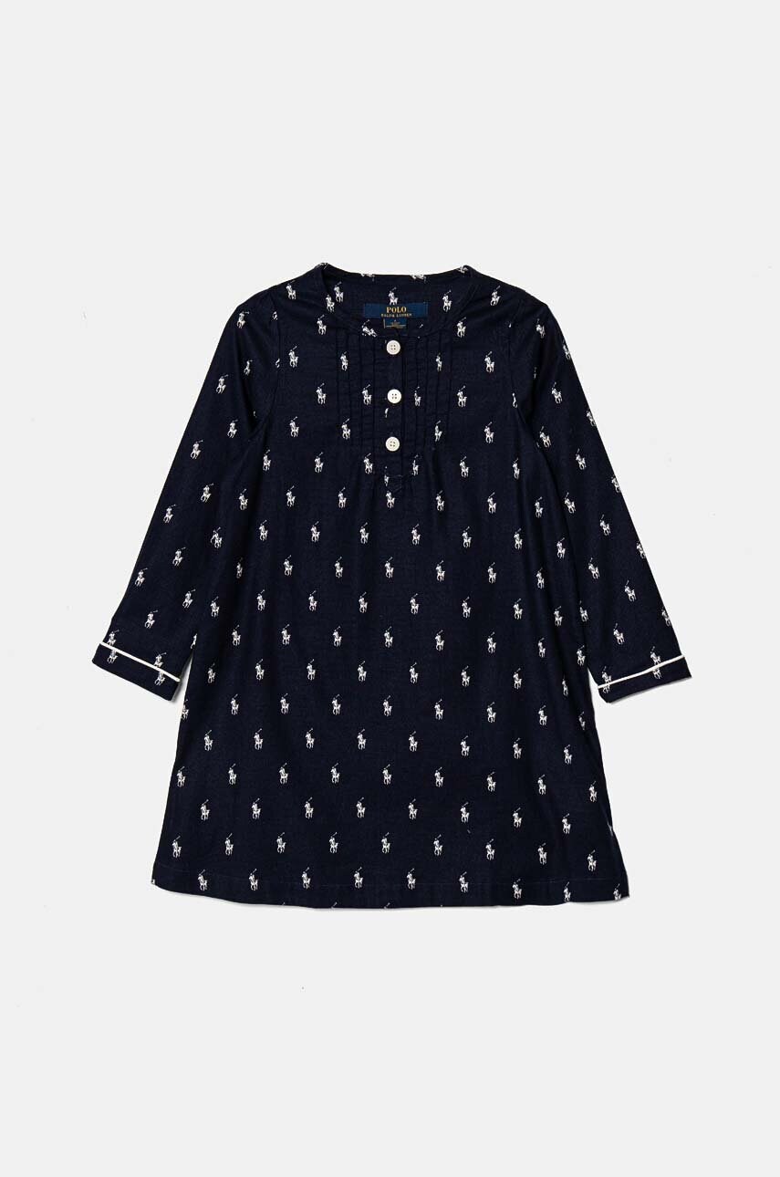 Levně Dětská bavlněná noční košile Polo Ralph Lauren tmavomodrá barva, 4P0197