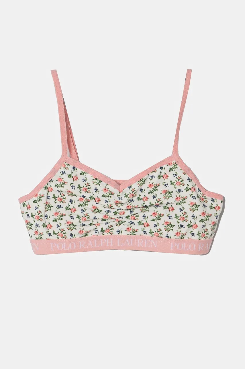 Дитячий бюстгальтер Polo Ralph Lauren 2-pack колір бежевий 4P5004