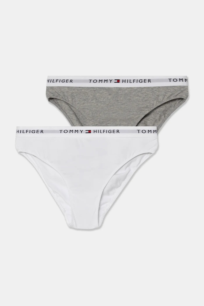 Levně Dětské kalhotky Tommy Hilfiger 2-pack šedá barva, UG0UG00750