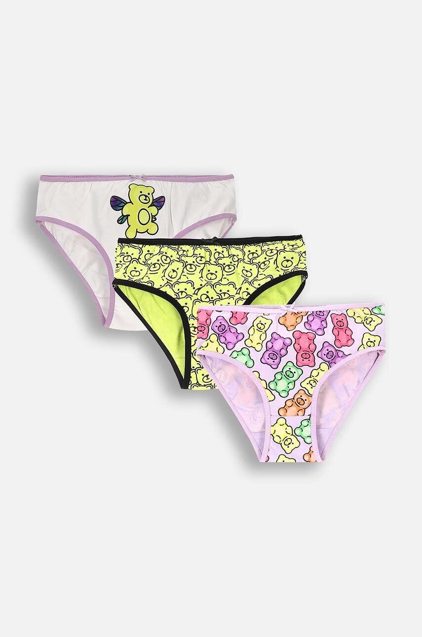 Coccodrillo chiloți din bumbac pentru copii 3-pack culoarea alb, PANTS