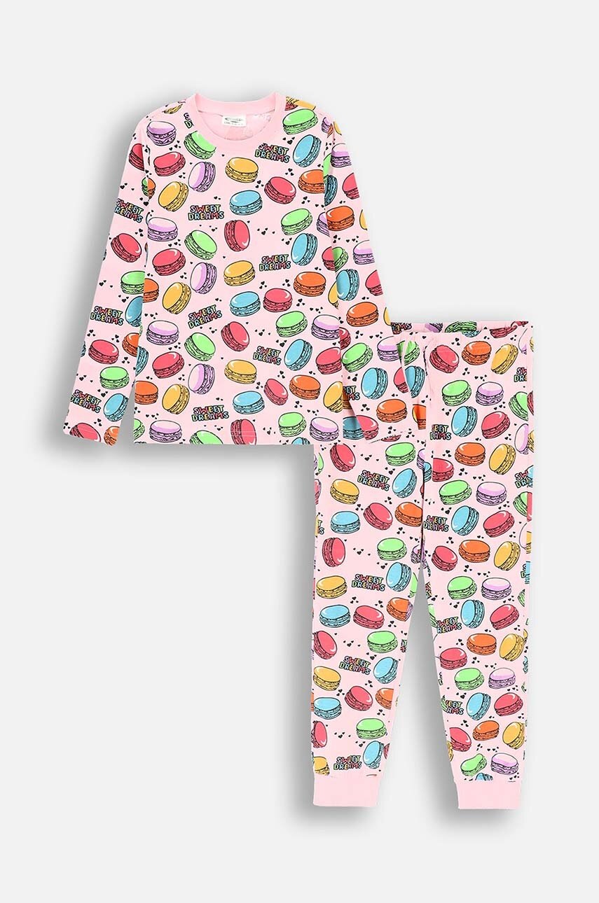 

Детска памучна пижама Coccodrillo в лилаво с десен PYJAMAS, Виолетов