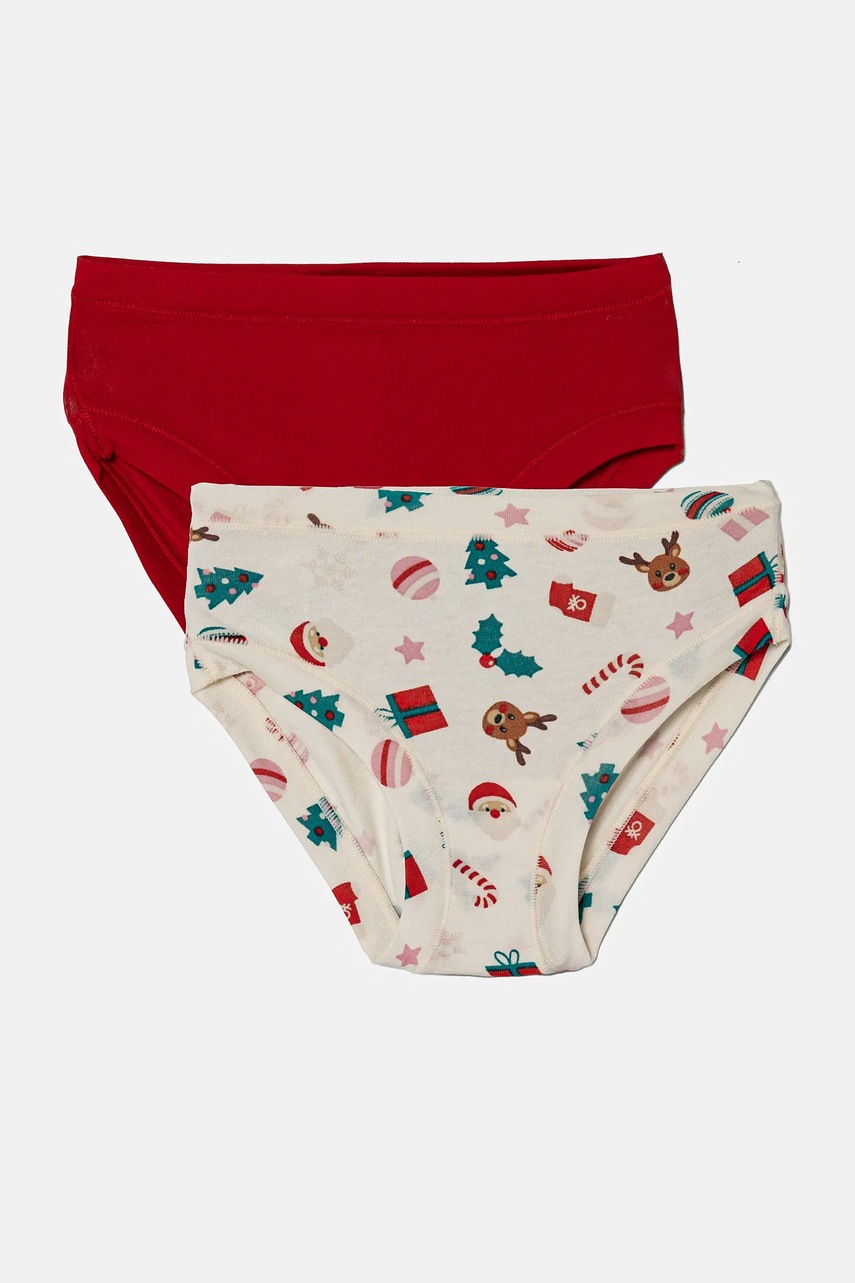 United Colors of Benetton chiloti copii 2-pack culoarea rosu, 3LFC0S027