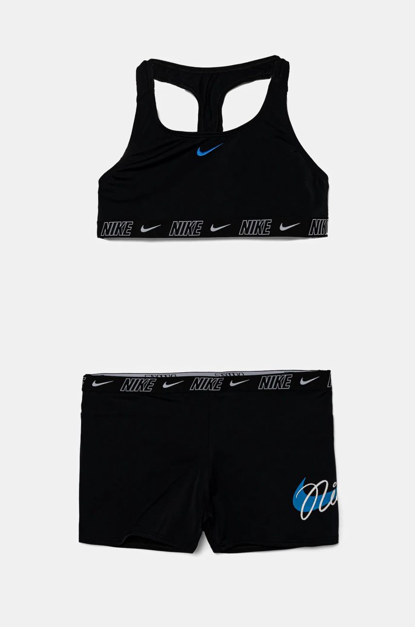 Nike Kids costum de baie pentru copii din două piese culoarea negru, NESSE727