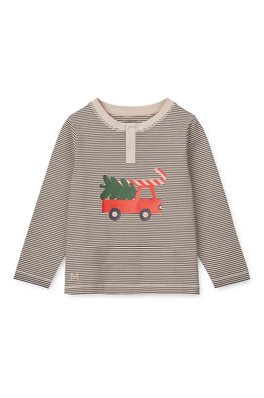 Детская хлопковая пижама Liewood Wilhelm Printed Pyjamas Set цвет синий узор LW19854 Детская хлопковая пижама Liewood Wilhelm Printed Pyjamas Set цвет синий узор LW19854