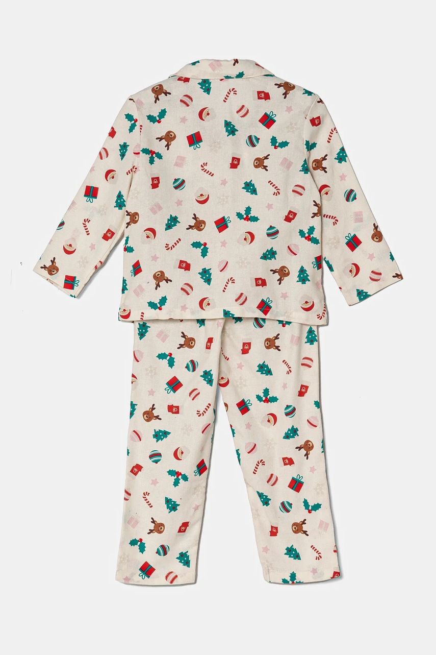 Пижама United Colors of Benetton цвет бежевый узор 4XPR0P008