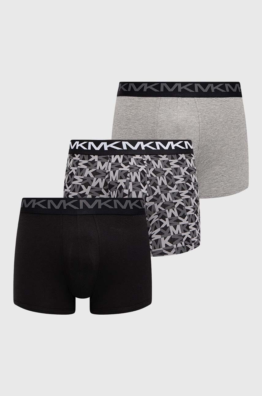Michael Kors boxeri 3-pack barbati, culoarea negru