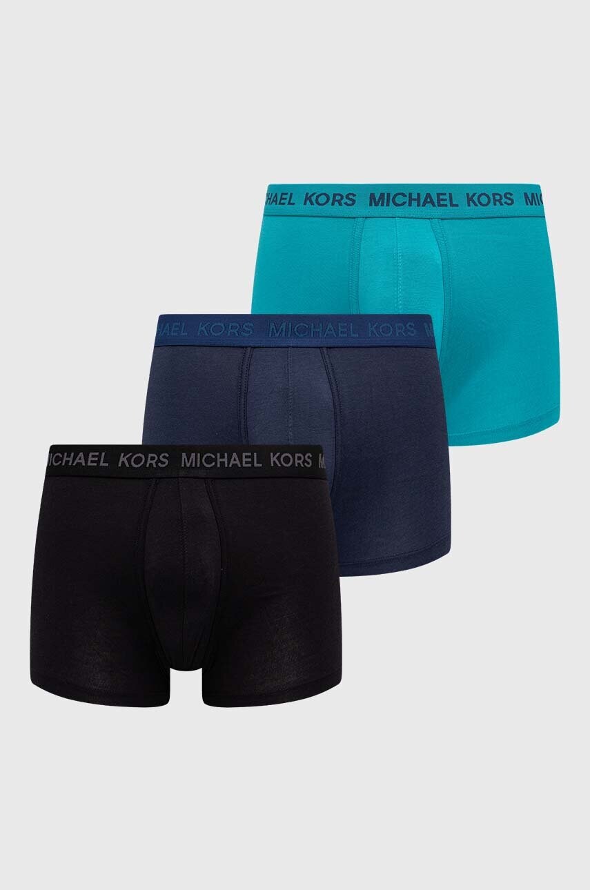 Michael Kors boxeri 3-pack barbati, culoarea turcoaz