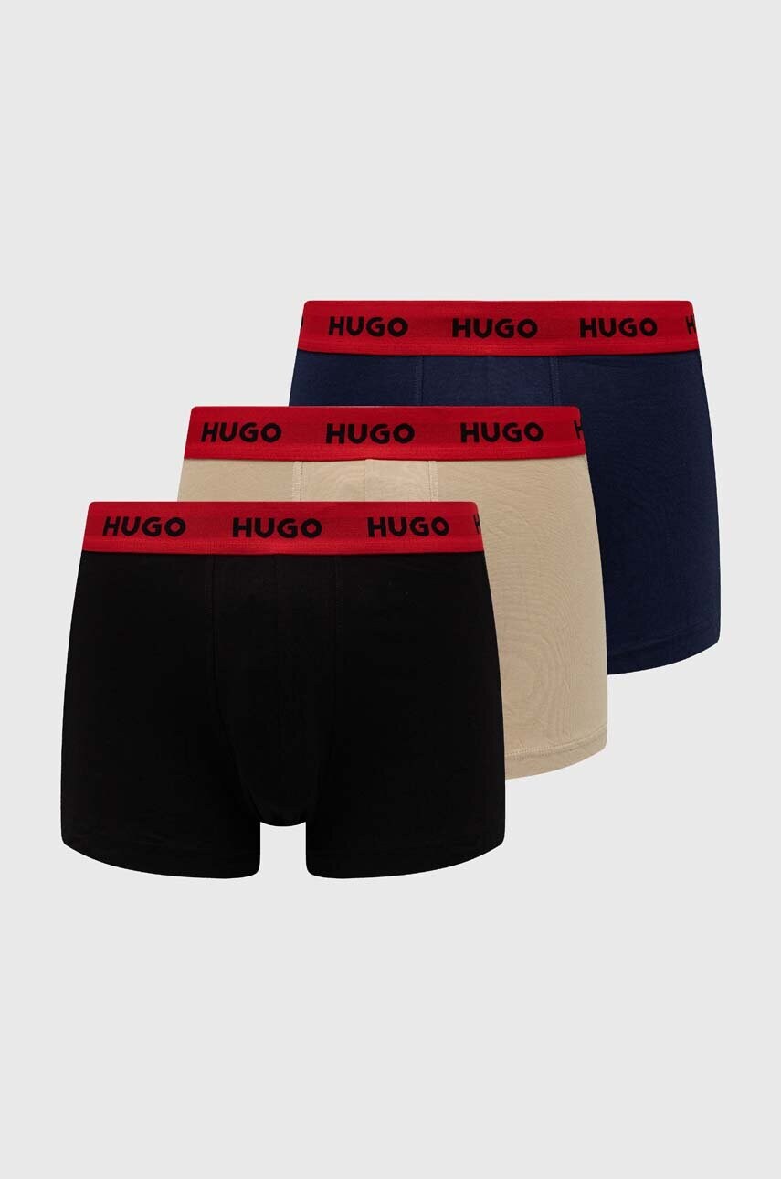 HUGO boxeri 3-pack barbati, culoarea rosu, 50517878