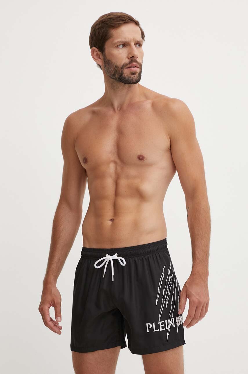 PLEIN SPORT pantaloni scurti de baie culoarea negru, PS24MBM02