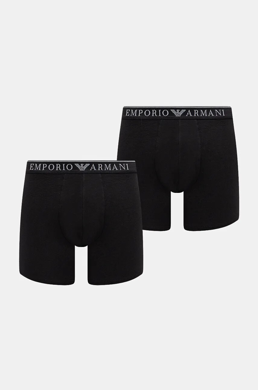 Emporio Armani Underwear boxeri 2-pack barbati, culoarea negru, 111912 4F720