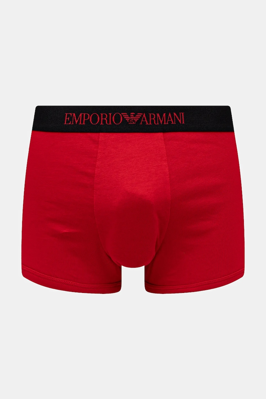 Хлопковые боксёры Emporio Armani Underwear 3 шт цвет красный 111625 4F722 Хлопковые боксёры Emporio Armani Underwear 3 шт цвет красный 111625 4F722