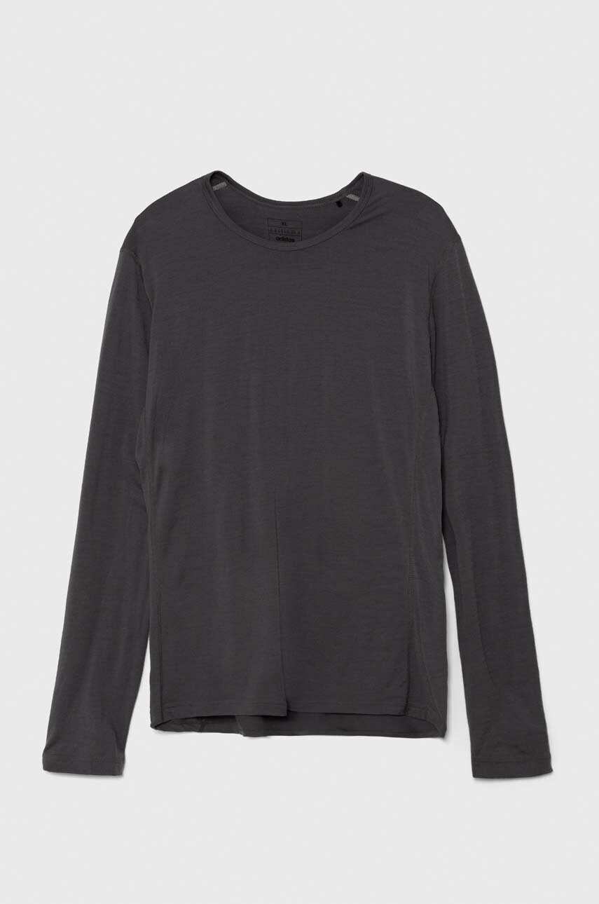 adidas TERREX longsleeve funcțional Xperior Merino 200 culoarea gri, HZ8564