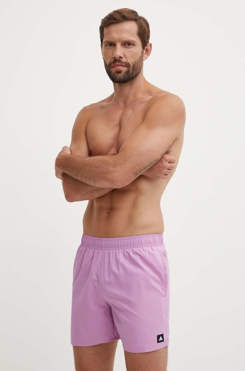 adidas Performance pantaloni scurti de baie Solid CLX culoarea violet, IX7581