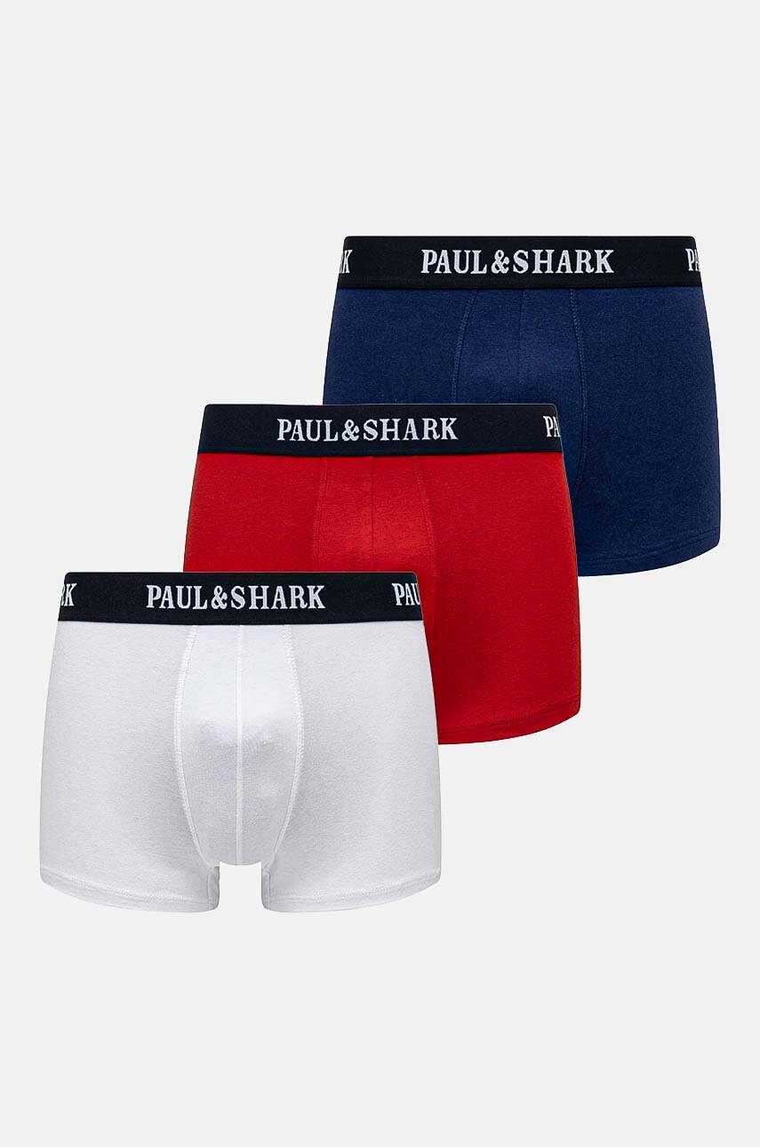 Paul&Shark boxeri 3-pack barbati, culoarea albastru marin, 11315105