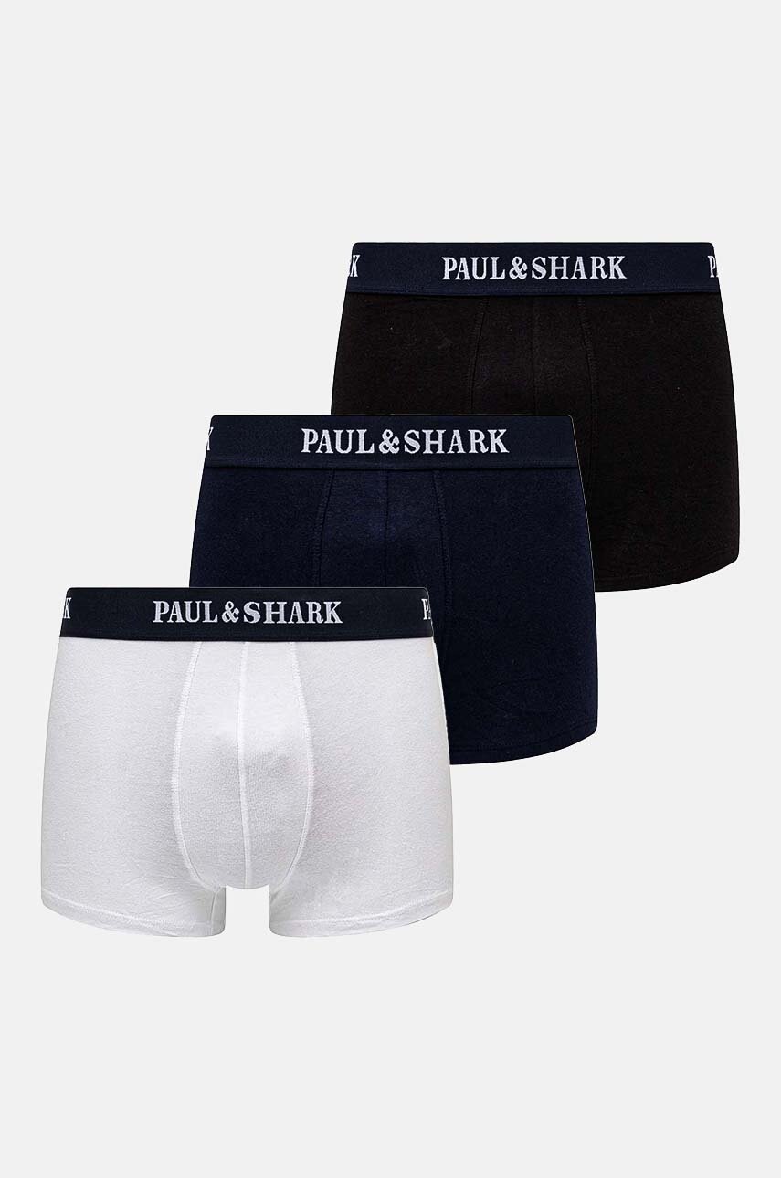Paul&Shark boxeri 3-pack barbati, culoarea albastru marin, 11315105