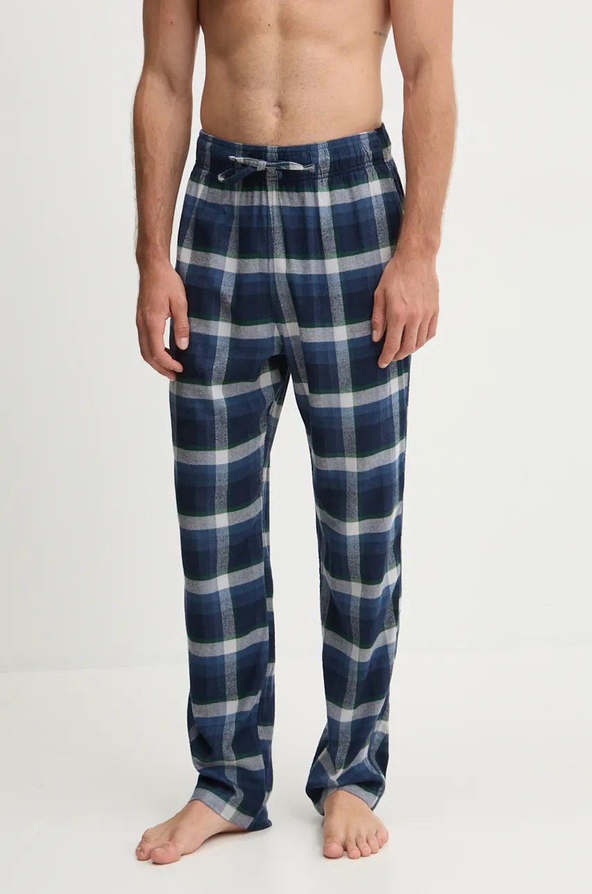 

Долнище на пижама Hollister Co. мъжко в тъмносиньо с десен KI313-4004, Тъмносин