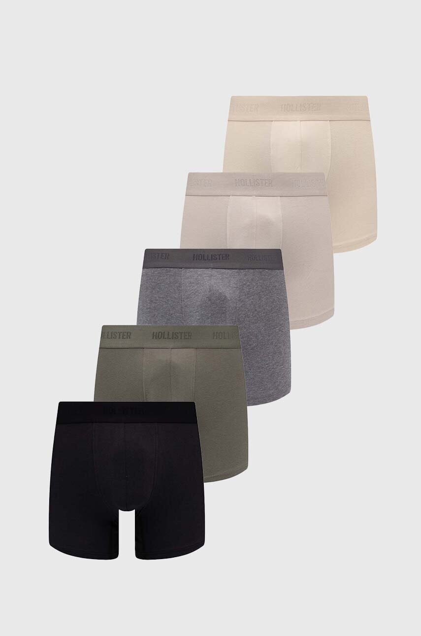 Hollister Co. boxeri 5-pack barbati, culoarea bej, KI314-4013