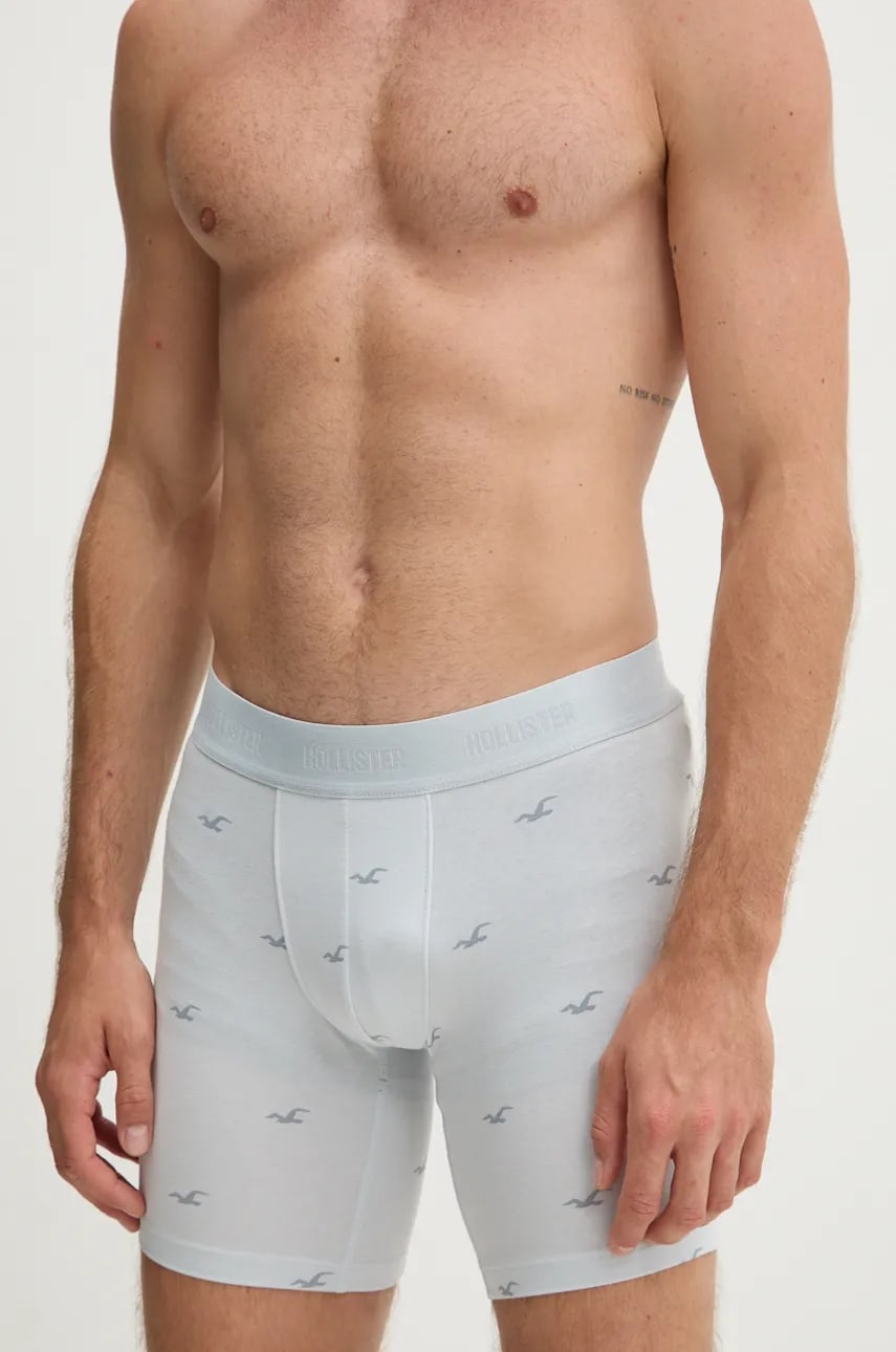 Hollister Co. boxeri 5-pack barbati, culoarea gri, KI314-4022