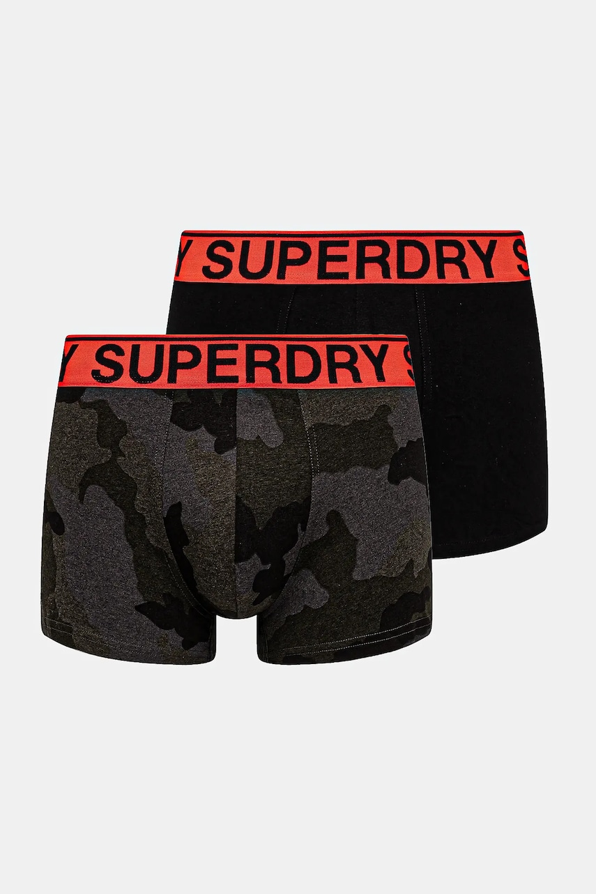 Superdry boxeri 2-pack barbati, culoarea negru, M3110461A-CS4