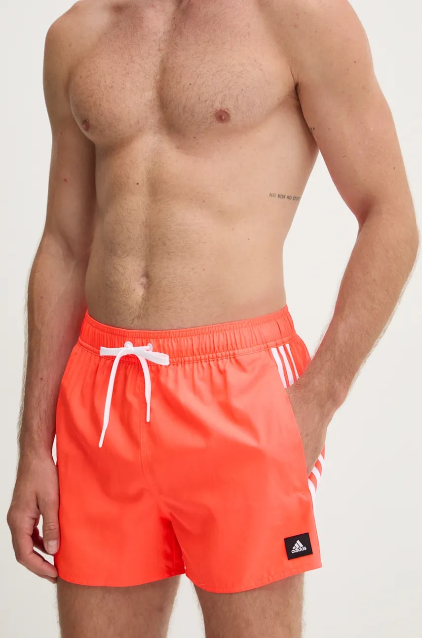 adidas Performance pantaloni scurti de baie 3Stripes CLX culoarea portocaliu, HT4371 adidas Performance pantaloni scurti de baie 3Stripes CLX culoarea portocaliu, HT4371