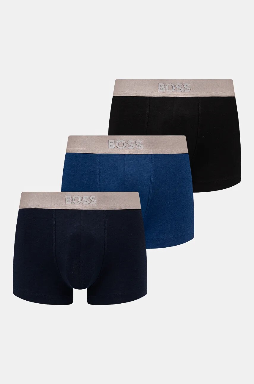 BOSS boxeri 3-pack barbati, culoarea gri, 50514998