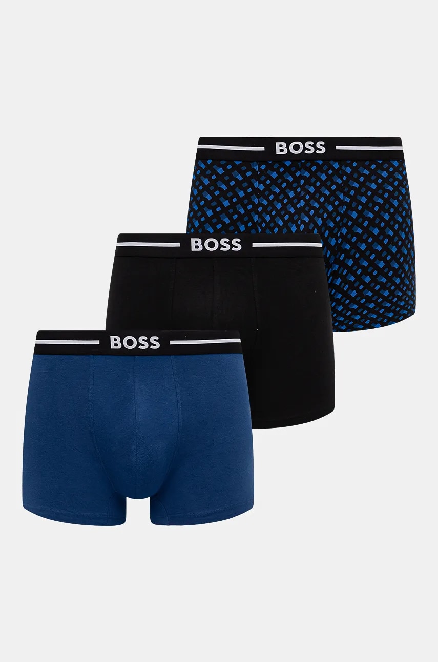 BOSS boxeri 3-pack barbati, culoarea negru, 50517840