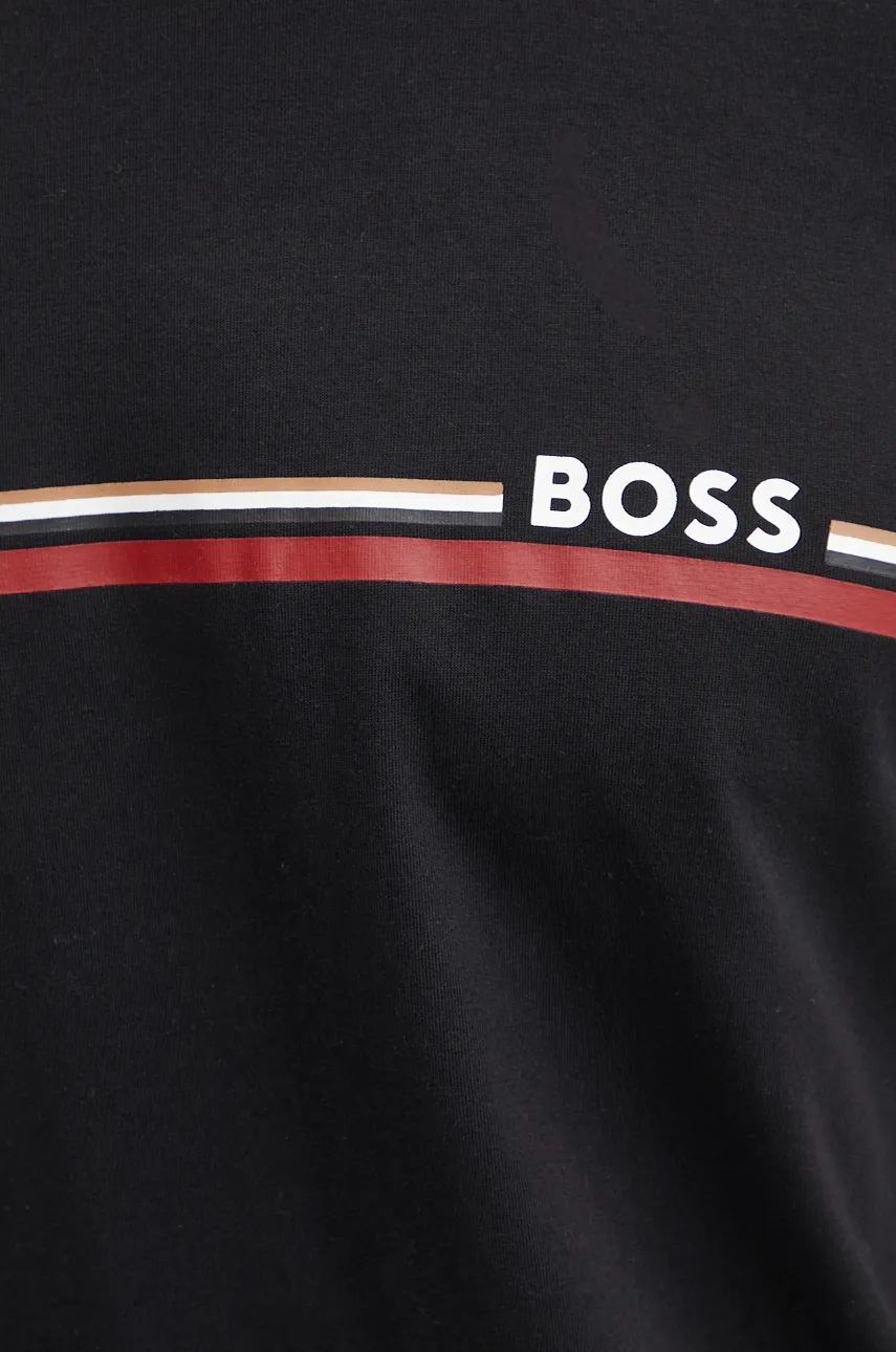 Футболка лаунж BOSS колір чорний з принтом 50527418 