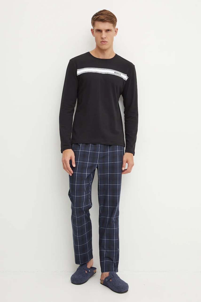 BOSS pijama barbati, culoarea negru, modelator, 50527541 BOSS pijama barbati, culoarea negru, modelator, 50527541