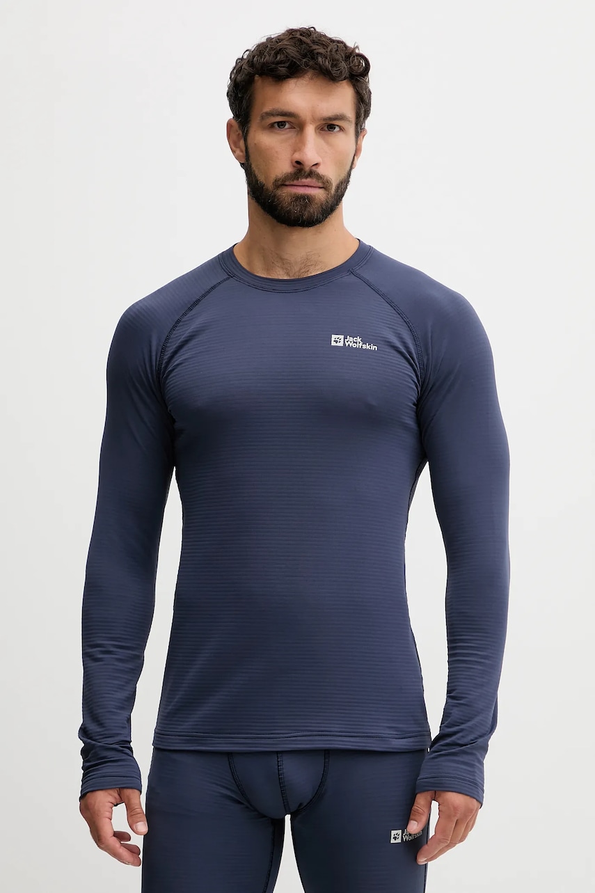 Levně Funkční triko s dlouhým rukávem Jack Wolfskin Infinite Warm zelená barva, A60322