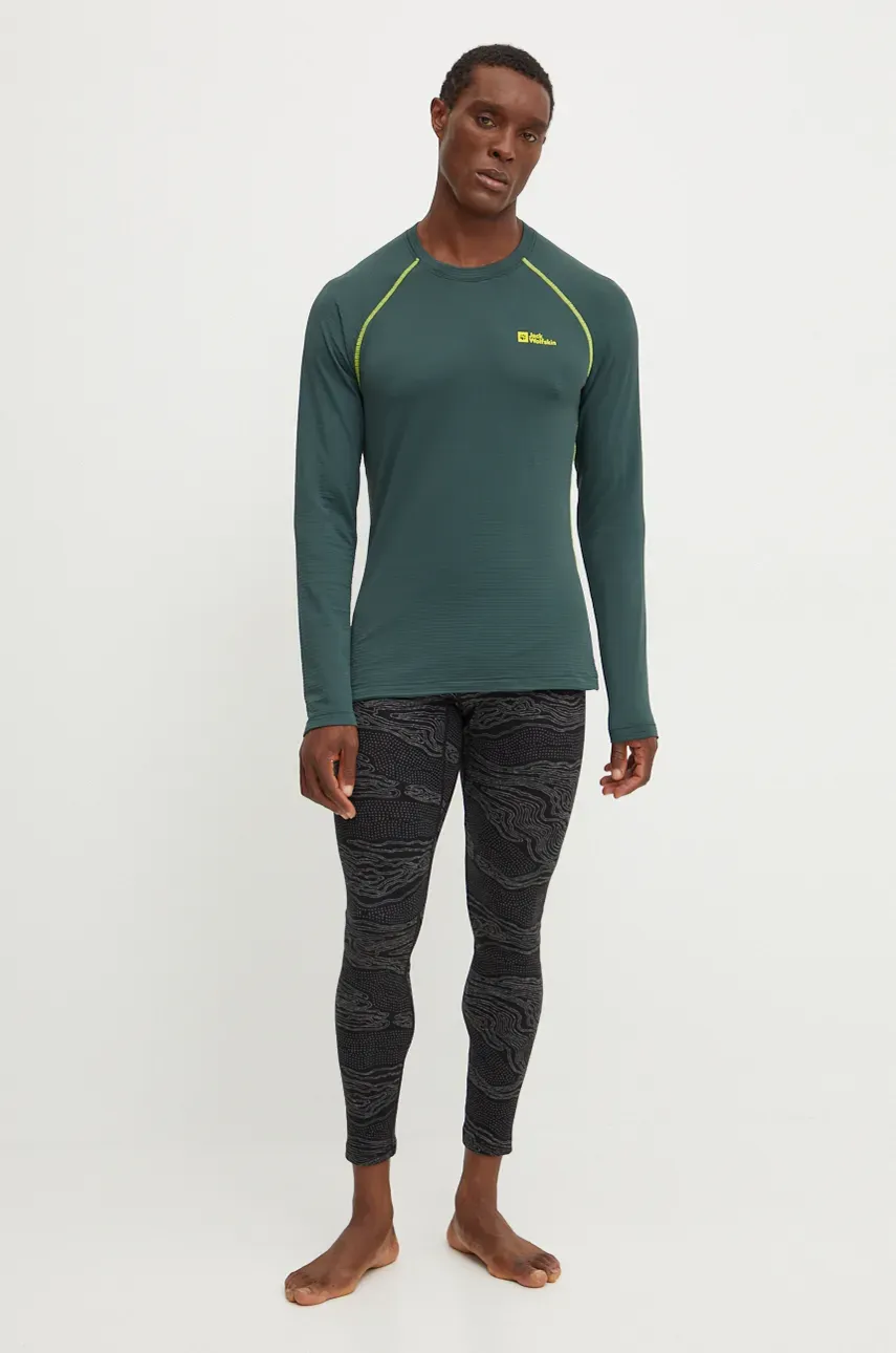 Функциональный лонгслив Jack Wolfskin Infinite Warm цвет зелёный A60322 Функциональный лонгслив Jack Wolfskin Infinite Warm цвет зелёный A60322