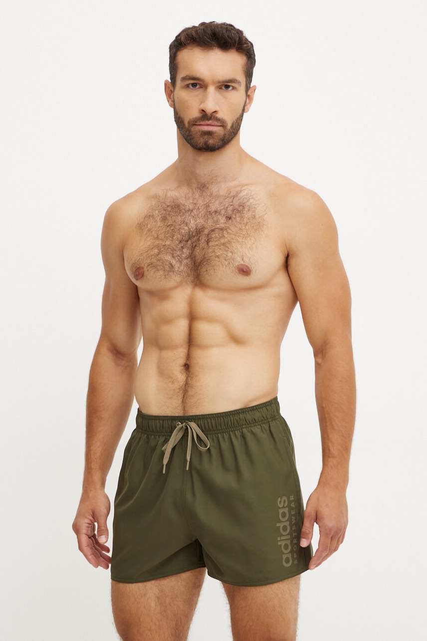 adidas pantaloni scurti de baie Essentials culoarea verde, IX7566
