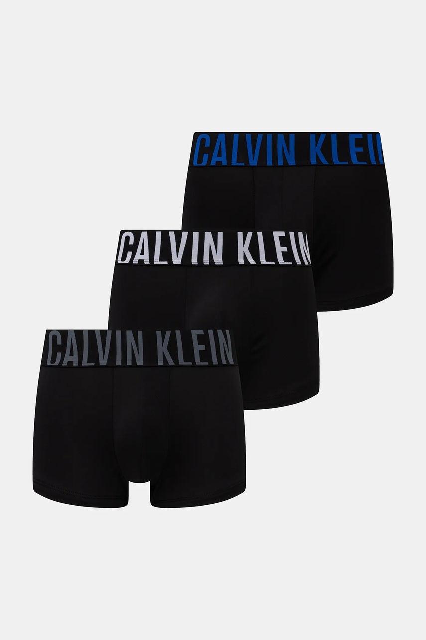 Levně Boxerky Calvin Klein Underwear 3-pack pánské, černá barva, 000NB3611A