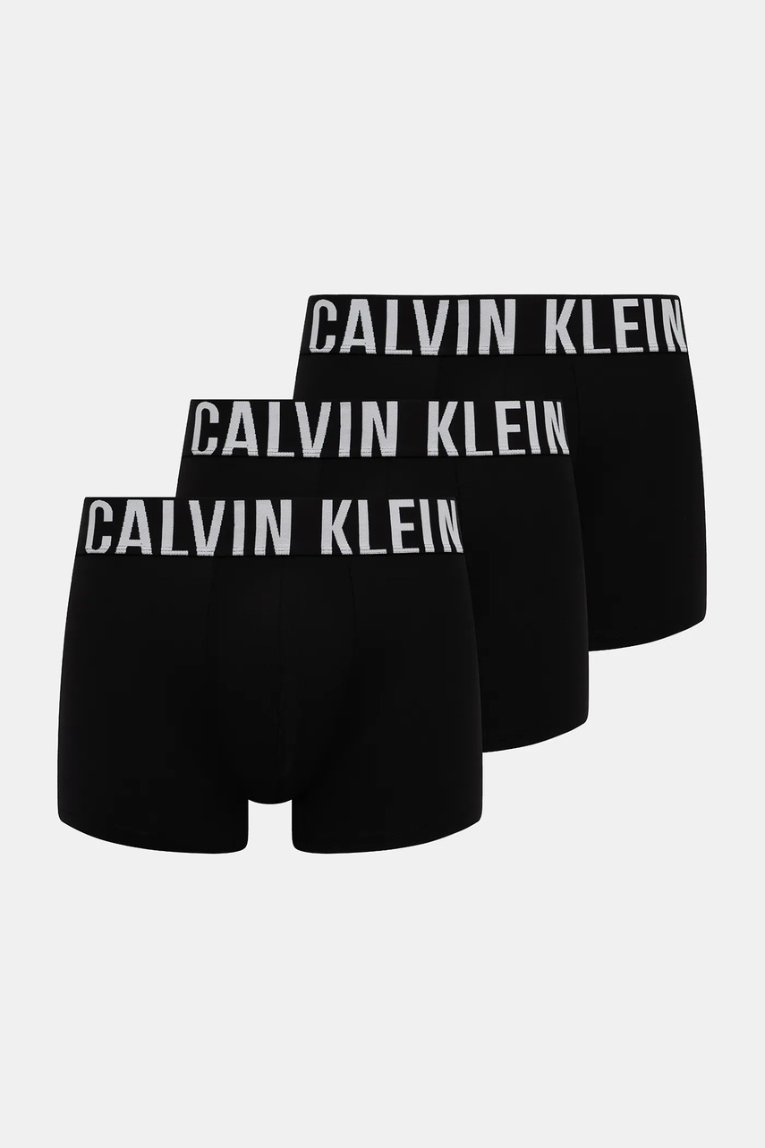 Levně Boxerky Calvin Klein Underwear 3-pack pánské, černá barva, 000NB3612A