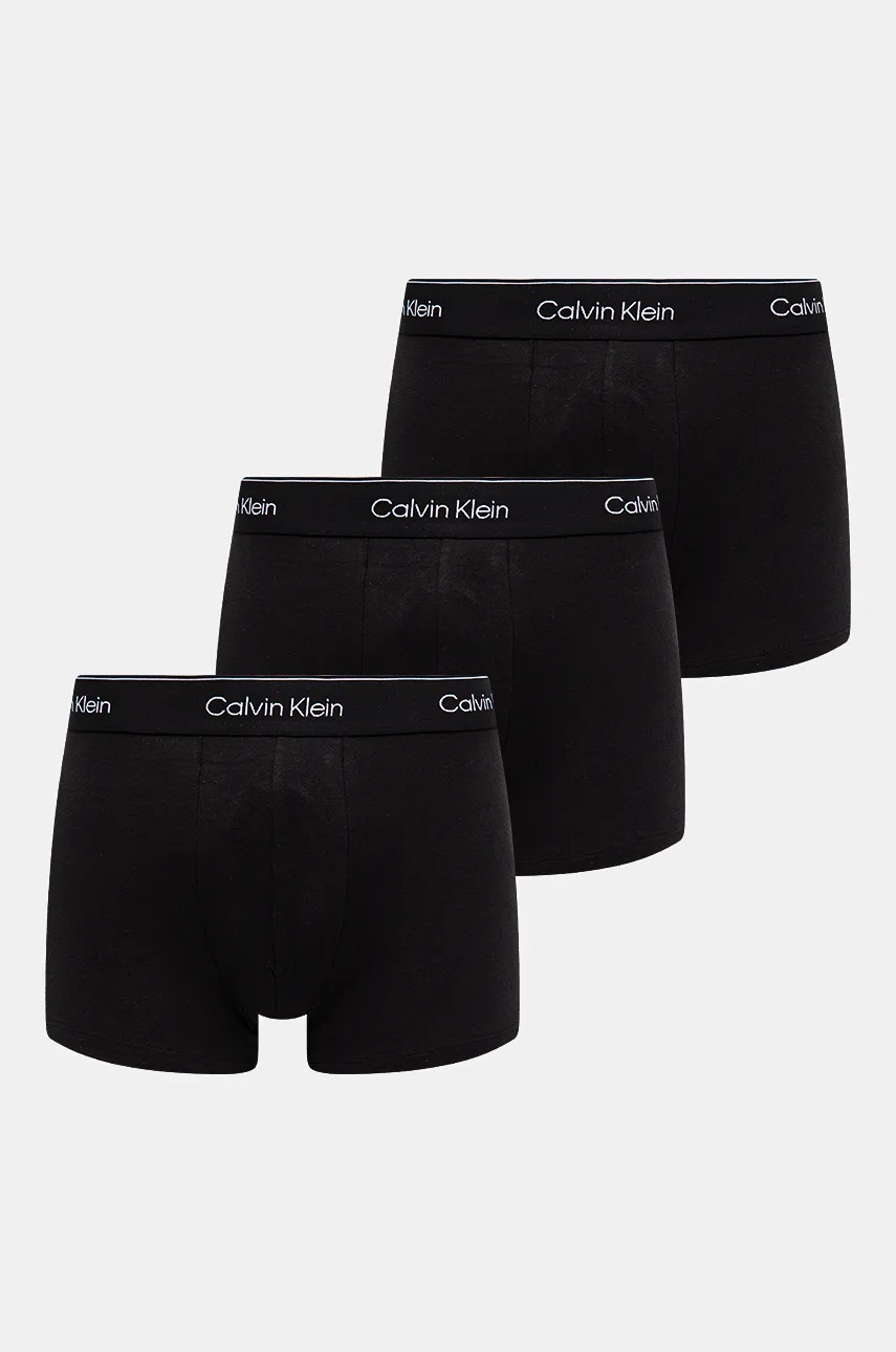 Levně Boxerky Calvin Klein Underwear 3-pack pánské, černá barva, 000NB3963A