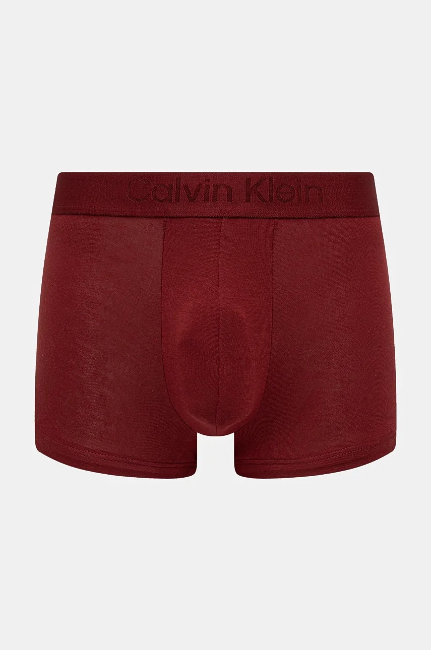 Levně Boxerky Calvin Klein Underwear pánské, vínová barva, 000NB3979A