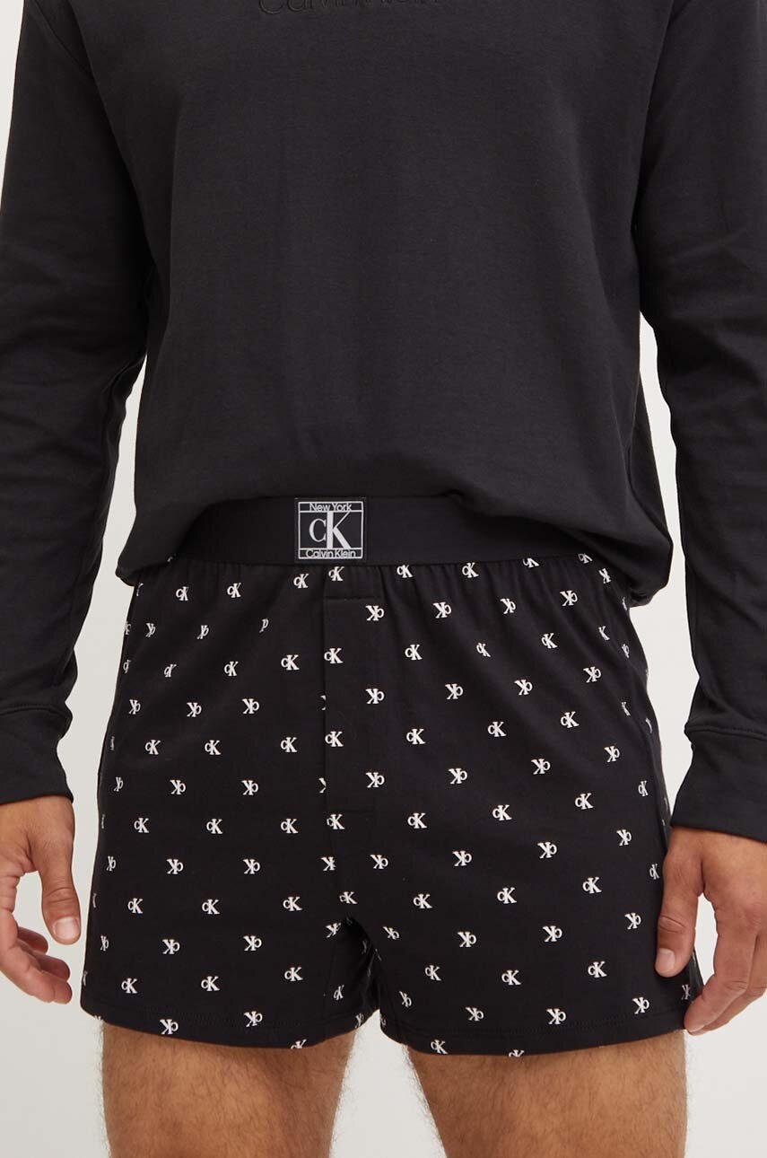 

Памучни боксерки Calvin Klein Underwear в черно 000NB4116A, Черен