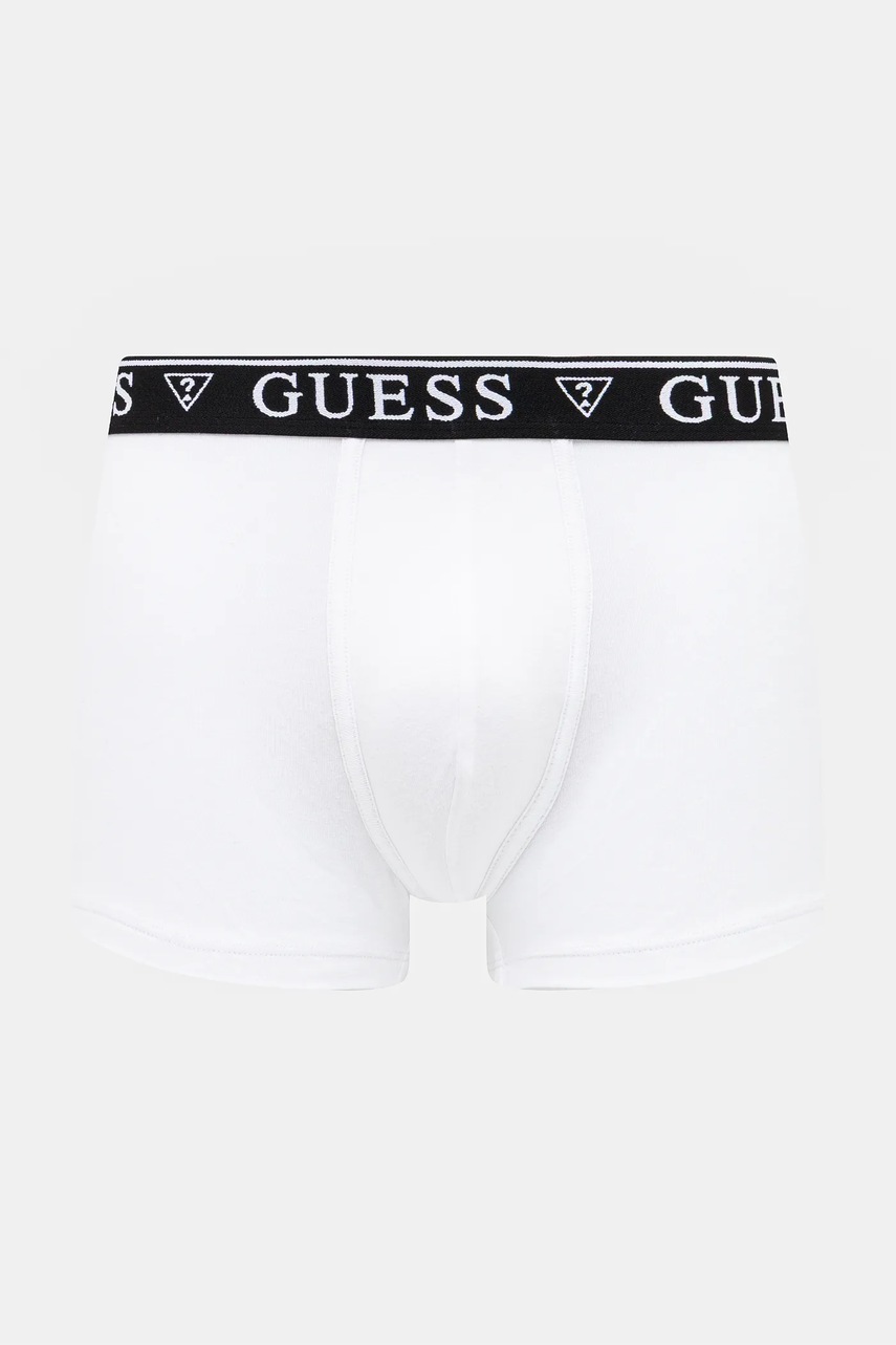 Levně Boxerky Guess BARNEY pánské, bílá barva, U4YF00.KCD31