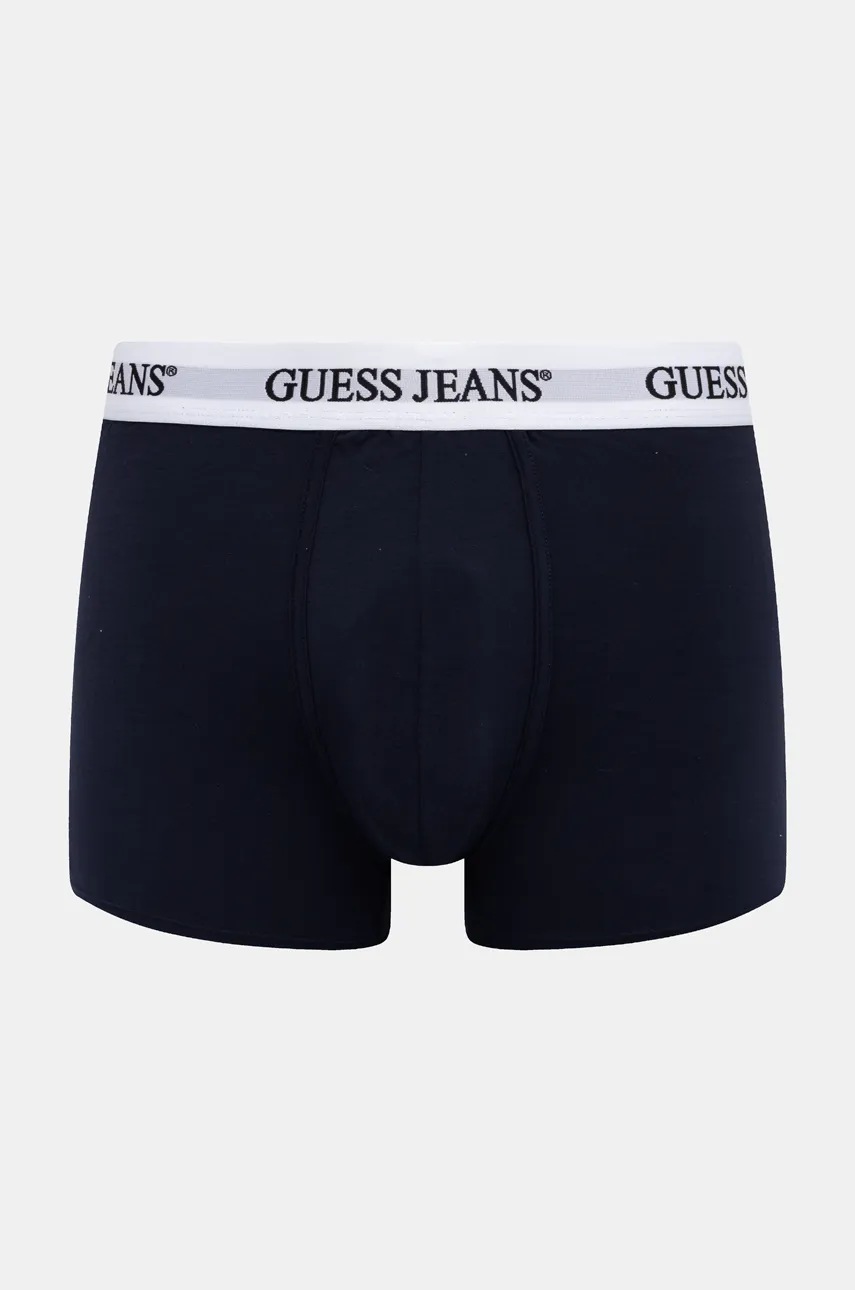 Levně Boxerky Guess Jeans pánské, tmavomodrá barva, M4BZ42 KBF92