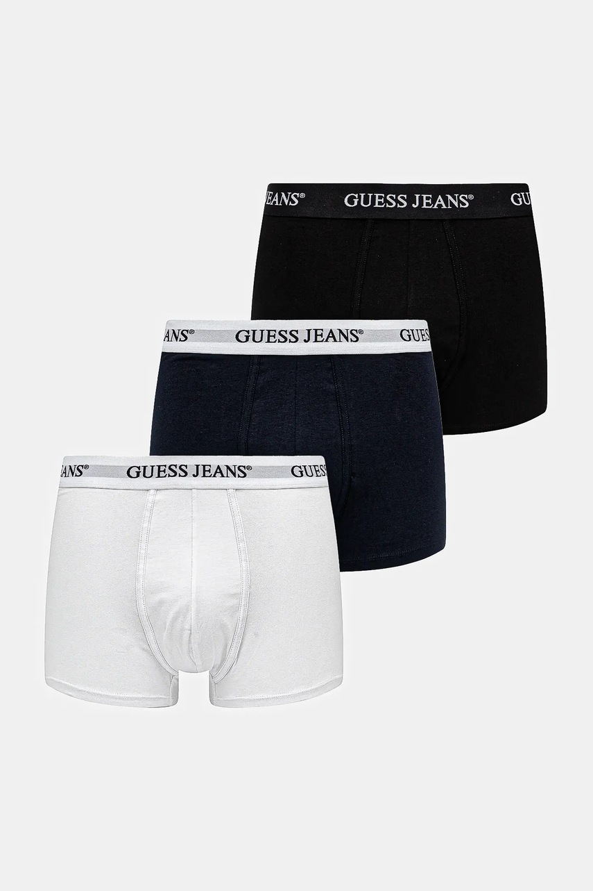 Levně Boxerky Guess Jeans 3-pack pánské, černá barva, M4BZ48 K6YW1