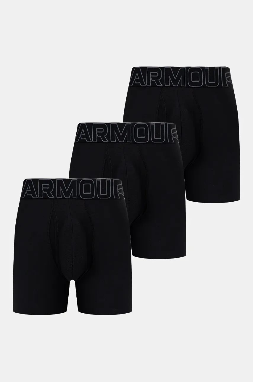 Boxerky Under Armour 3-pak pánske, čierna farba, 25UUSHJ053