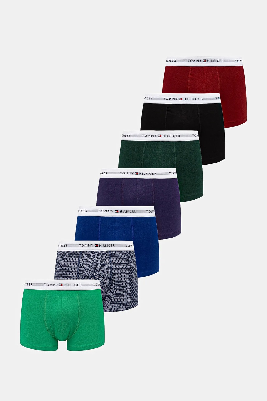 Levně Boxerky Tommy Hilfiger 7-pack pánské, bílá barva, UM0UM03383