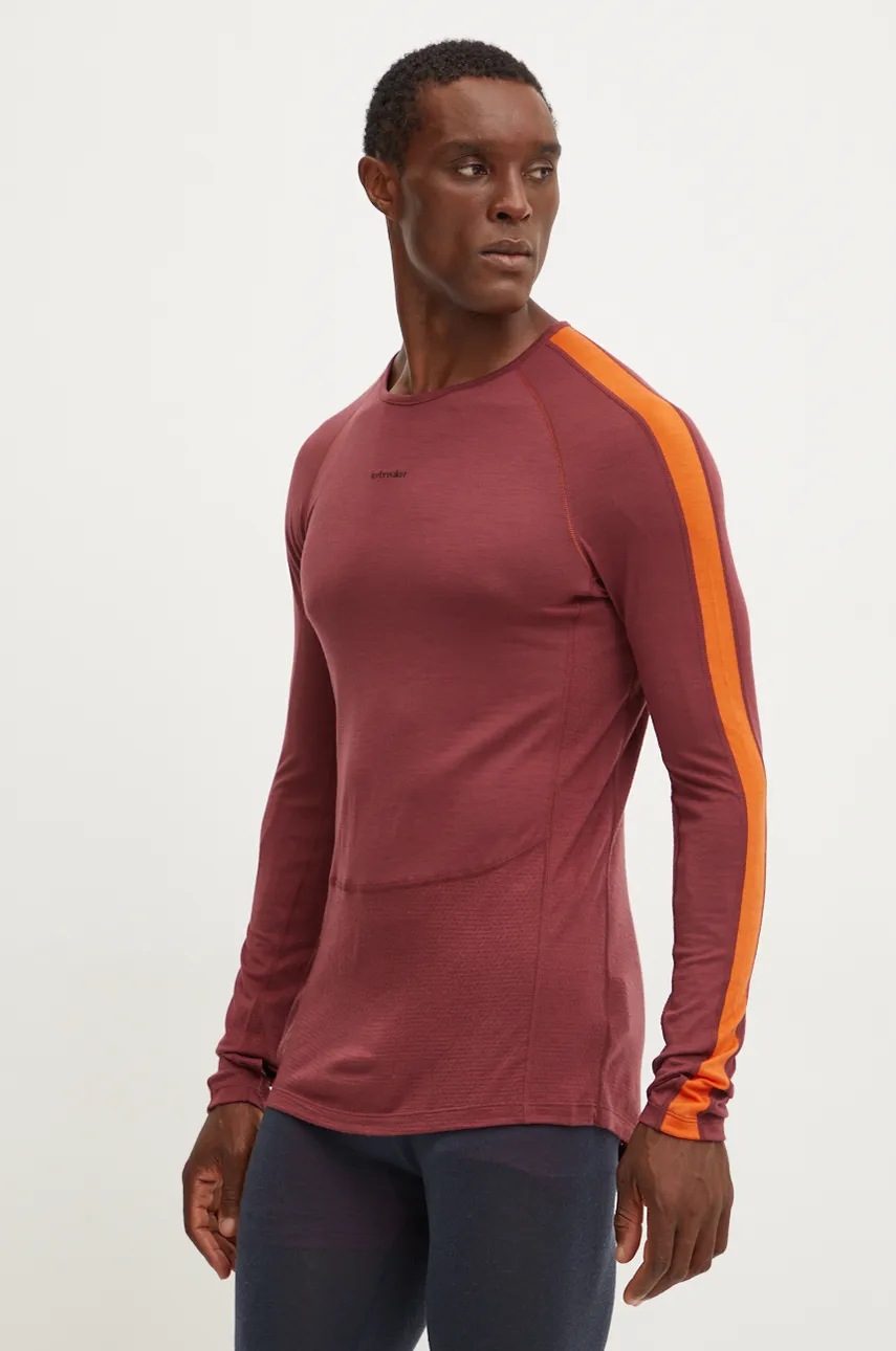 Ισοθερμικό μακρυμάνικο πουκάμισο Icebreaker 200 ZoneKnit χρώμα: κόκκινο, IB0A56HA02L1 φωτογραφία