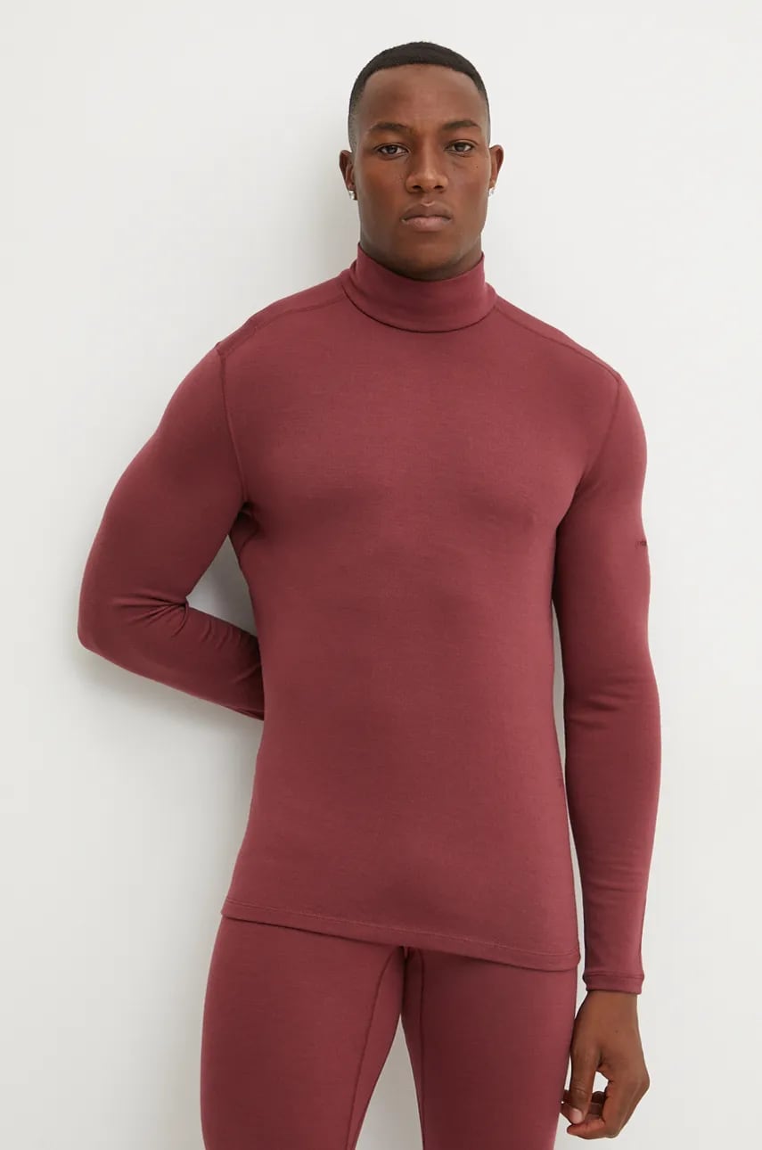 Icebreaker longsleeve funcțional Merino 260 Tech culoarea bordo, IB0A56IE01C1
