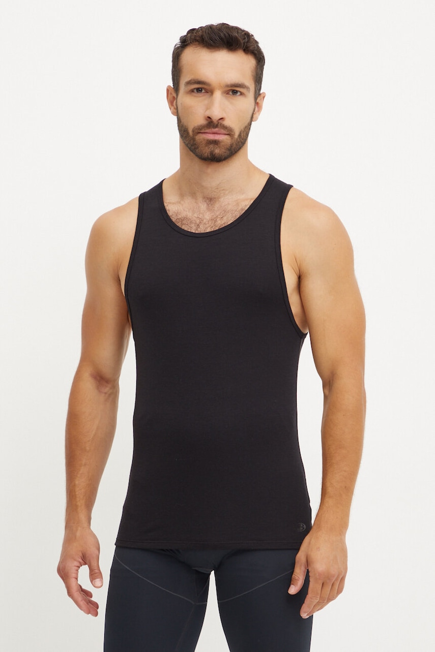 Icebreaker tricou funcțional Anatomica culoarea negru, IB1030340011