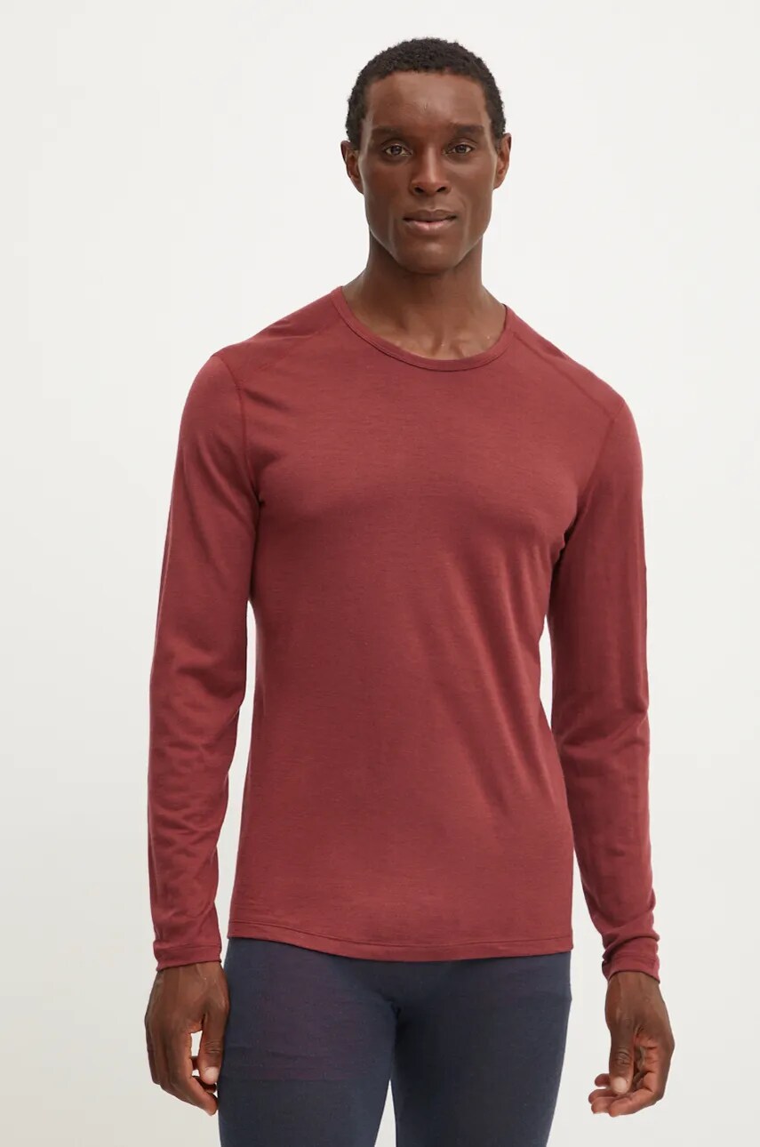 Icebreaker longsleeve funcțional Merino 200 Oasis culoarea rosu, IB10436501C1