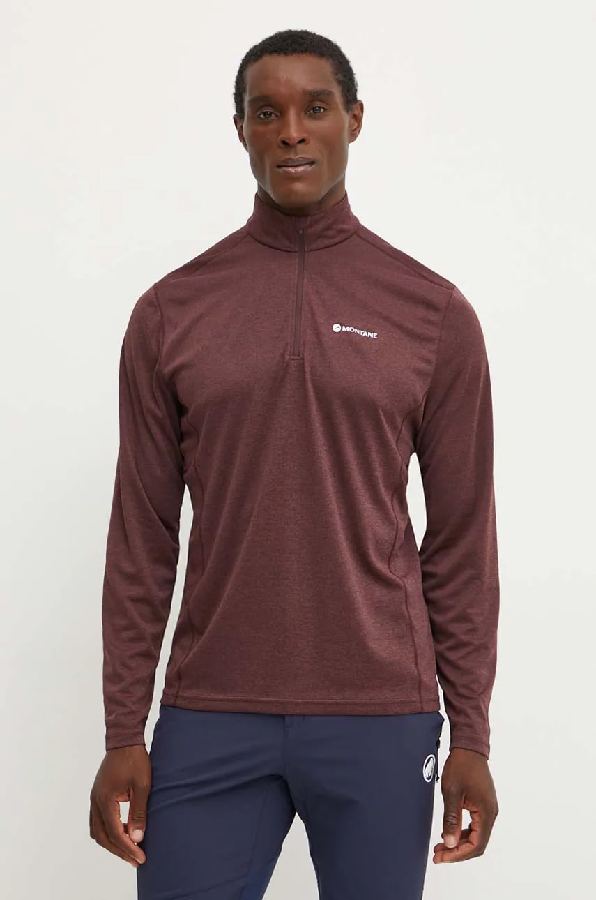 Montane longsleeve funcțional Dart culoarea bordo, MDRZI18